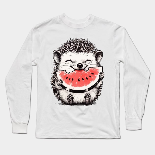 Blissful Hedgehog Delight Long Sleeve T-Shirt by T-Shirt Paradise